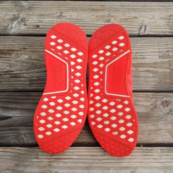 Size 9.5 Men / Size 11 Women adidas NMD R1 Boost Triple Solar Red Running Shoes - Picture 8 of 8